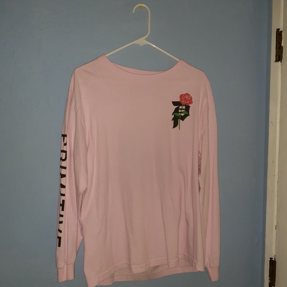 Primitive Pink Rose T-Sleeve Shirt